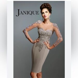 NWT Janique by kourosh formal dress long sleeve size 8